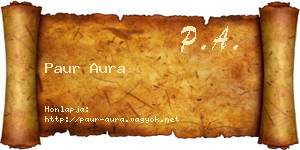 Paur Aura névjegykártya
